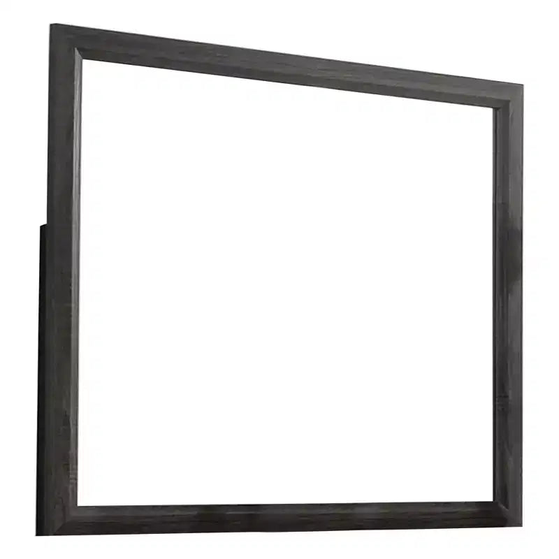 Miroir Royal Hampton, cadre en bois contemporain de 39 pouces, gris