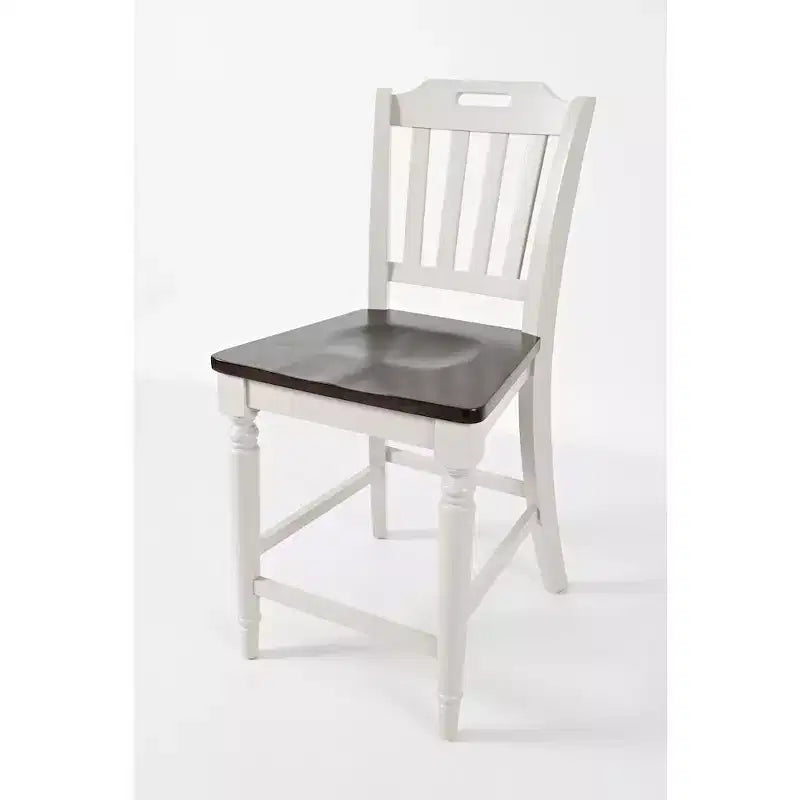 Jofran, Tabouret de bar à lattes en caoutchouc massif Orchard Park Farmhouse (Lot de 2)