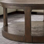 Table basse ronde moderne de 40 pouces avec roulettes dissimulées, table d'appoint à 2 niveaux pour salon, bureau ou appartement - Panipeachy