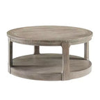 Table basse ronde moderne de 40 pouces avec roulettes dissimulées, table d'appoint à 2 niveaux pour salon, bureau ou appartement - Panipeachy