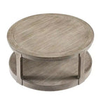 Table basse ronde moderne de 40 pouces avec roulettes dissimulées, table d'appoint à 2 niveaux pour salon, bureau ou appartement - Panipeachy