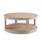 Table basse ronde moderne de 40 pouces avec roulettes dissimulées, table d'appoint à 2 niveaux pour salon, bureau ou appartement - Panipeachy