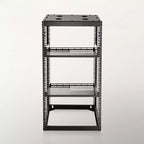 Rack réseau à cadre ouvert VEVOR 20U, profondeur 23 pouces, rack de serveur mural ou sur pied, 4 montants robustes, avec étagères ventilées, noir