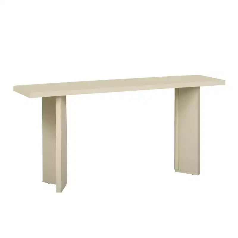 Console d'entrée moderne avec placage en pin et pieds géométriques, table de couloir ou de canapé étroite pour entrée, salon - Panipeachy