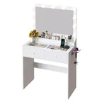 Coiffeuse blanche avec 2 tiroirs
