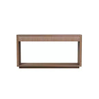 Console d'entrée de ferme de 60 po avec 2 tiroirs cannelés et étagère, table de couloir en placage de bois pour le salon - Panipeachy