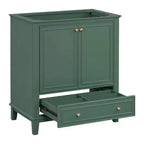 MAYEERTY Meuble-lavabo de salle de bain 30 po sans évier, portes d'armoire multifonctionnelles, tiroir, cadre solide en MDF noir