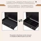 MAYEERTY Meuble-lavabo de salle de bain 30 po sans évier, portes d'armoire multifonctionnelles, tiroir, cadre solide en MDF noir