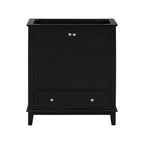 MAYEERTY 30 Bathroom Vanity without Sink Multi-functional Cabinet Doors Drawer Solid Frame MDF Black