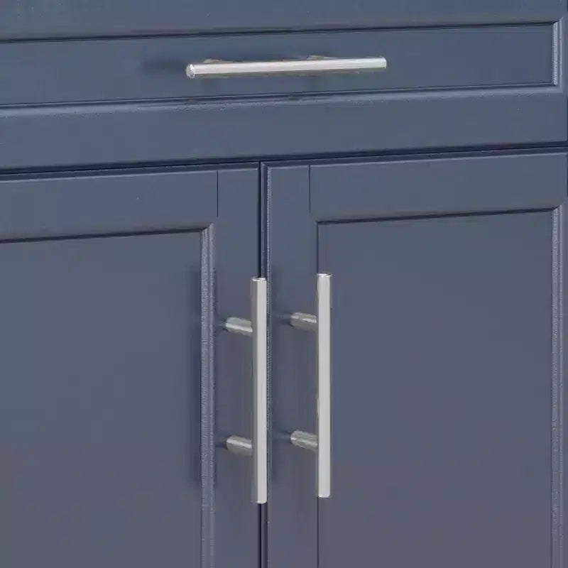 Îlot de cuisine sur roulettes, Desserte de cuisine roulante avec comptoir en acier inoxydable, tiroir, porte-serviettes et porte-épices, Chariot de rangement utilitaire