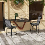 Lot de 2 tabourets de bar d'extérieur, chaises de bar pivotantes à 360 degrés, 26,75 x 29,5 x 48,5