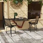 Lot de 2 tabourets de bar d'extérieur, chaises de bar pivotantes à 360 degrés, 26,75 x 29,5 x 48,5
