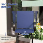 Lot de 2 tabourets de bar d'extérieur, chaises de bar pivotantes à 360 degrés, 26,75 x 29,5 x 48,5
