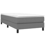 Cadre de lit Tissu gris foncé (100 % polyester), contreplaqué, bois composite