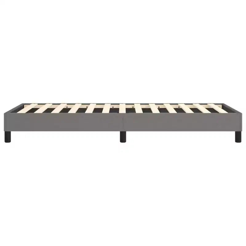 Cadre de lit Tissu gris foncé (100 % polyester), contreplaqué, bois composite