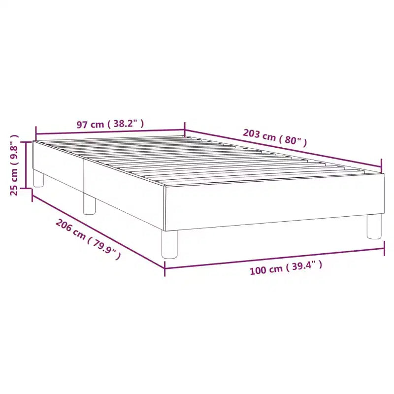 Cadre de lit Tissu gris foncé (100 % polyester), contreplaqué, bois composite
