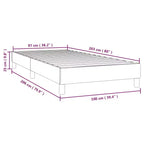 Cadre de lit Tissu gris foncé (100 % polyester), contreplaqué, bois composite