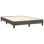 Cadre de lit Velours gris foncé, contreplaqué, bois manufacturé Grand lit