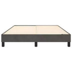 Cadre de lit Velours gris foncé, contreplaqué, bois manufacturé Grand lit