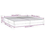 Cadre de lit Velours gris foncé, contreplaqué, bois manufacturé Grand lit