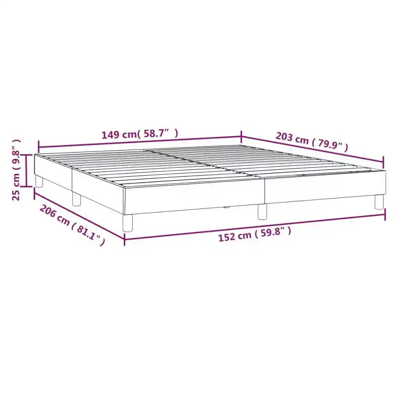 Cadre de lit Velours gris foncé, contreplaqué, bois manufacturé Grand lit