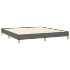 Cadre de lit Gris foncé 100 % polyester, contreplaqué, bois composite King