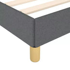 Cadre de lit Gris foncé 100 % polyester, contreplaqué, bois composite King
