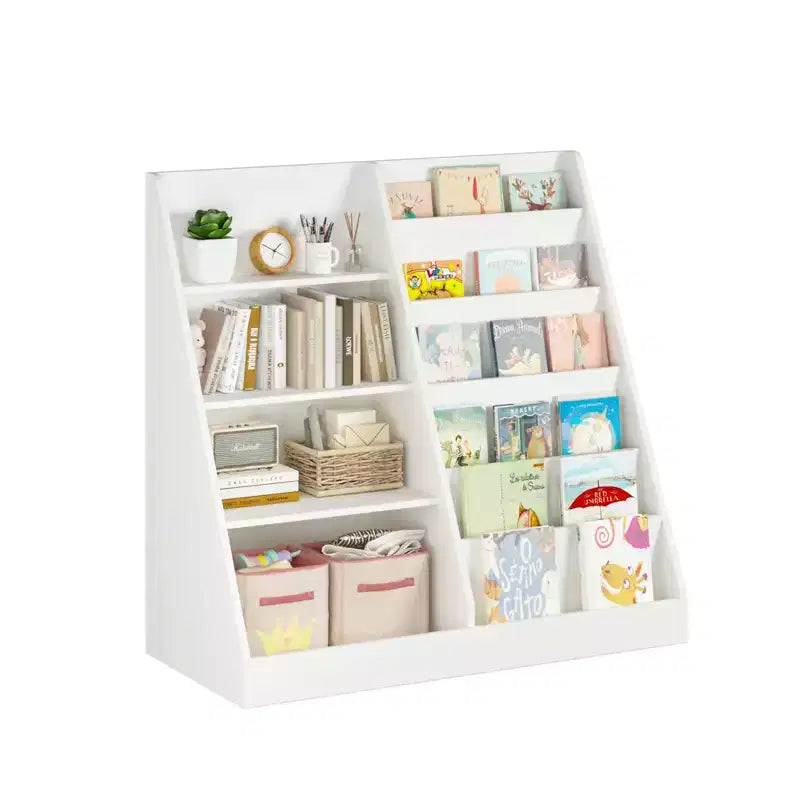 Étagère pour Livres et Jouets Homy Casa pour Enfants avec Étagères Ouvertes, Blanche