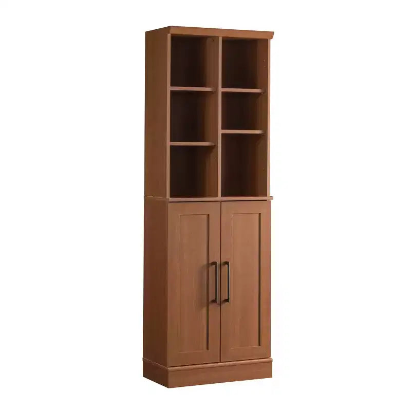 Homy Casa Armoire de rangement avec étagères réglables et portes, Marron