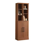 Homy Casa Armoire de rangement avec étagères réglables et portes, Marron