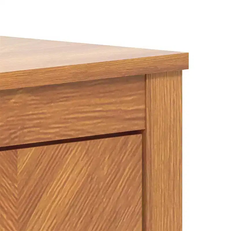 Buffet Galano 4 portes à chevrons en Noyer ambré 61,9 L 19,6 P 30 H