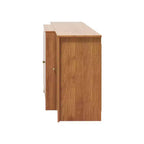 Buffet Galano 4 portes à chevrons en Noyer ambré 61,9 L 19,6 P 30 H