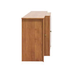 Buffet Galano 4 portes à chevrons en Noyer ambré 61,9 L 19,6 P 30 H