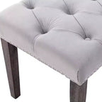 EHMKNP Banc capitonné élégant en velours touffeté Banc décoratif pour salle à manger, Tabouret d'appoint pour chambre, Siège d'entrée avec pieds en bois