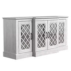 Buffet d'appoint Galano à 4 portes avec portes découpées en miroir 60,4 L x 18,2 P x 29,3 H