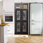 Garde-manger de cuisine 4 portes Galano avec étagères réglables, 80 cm (L) x 40 cm (P) x 162 cm (H)
