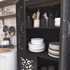 Garde-manger de cuisine 4 portes Galano avec étagères réglables, 80 cm (L) x 40 cm (P) x 162 cm (H)