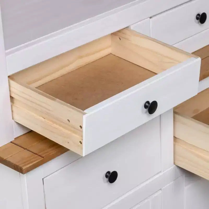 vidaXL Vitrine meuble de rangement en bois pin massif Gamme Panama