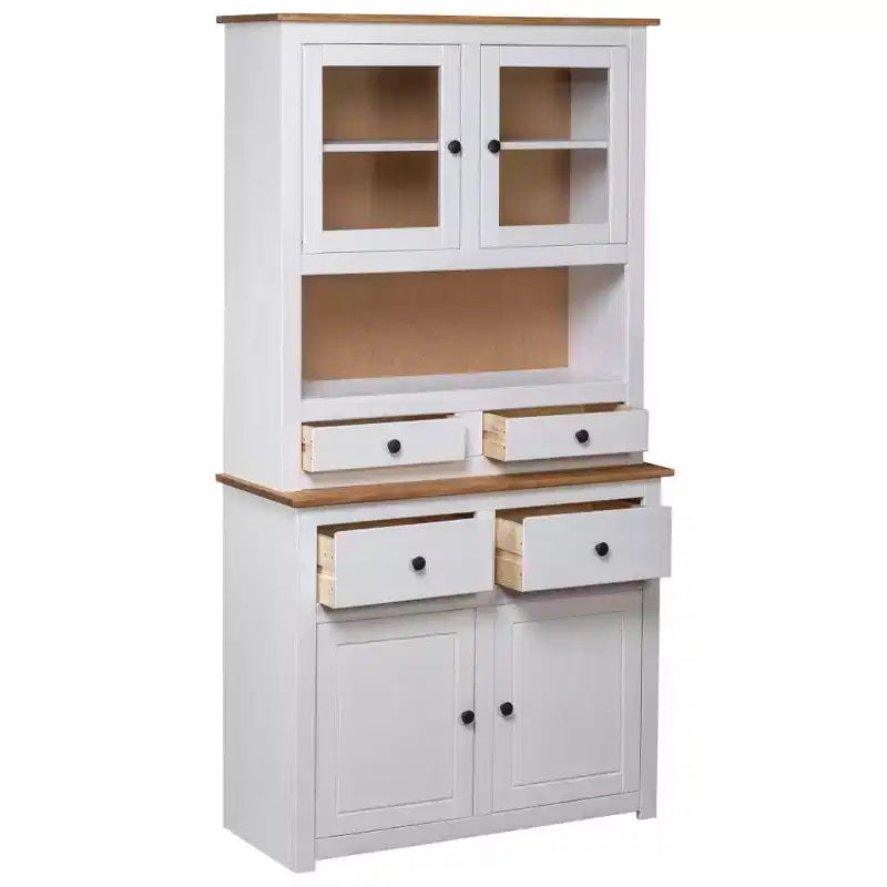 vidaXL Vitrine meuble de rangement en bois pin massif Gamme Panama