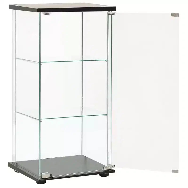 vidaXL Meuble de Rangement Bibliothèque Vitrine à 4 Étagères en Verre Trempé