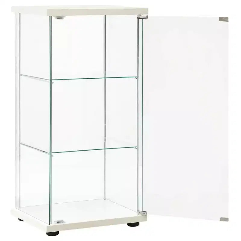 vidaXL Meuble de Rangement Bibliothèque Vitrine à 4 Étagères en Verre Trempé
