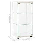 vidaXL Meuble de Rangement Bibliothèque Vitrine à 4 Étagères en Verre Trempé