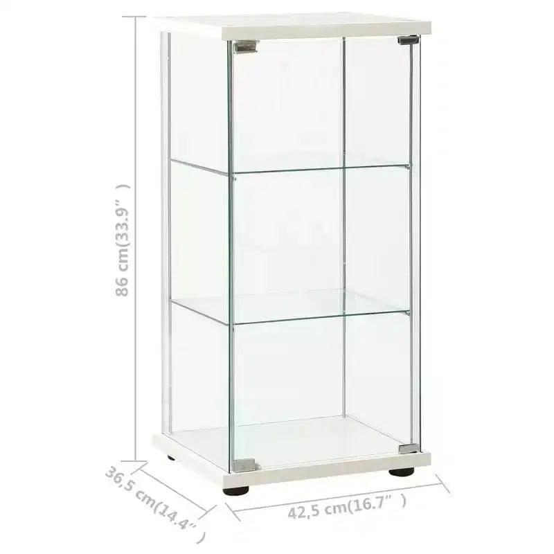 vidaXL Meuble de Rangement Bibliothèque Vitrine à 4 Étagères en Verre Trempé