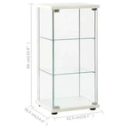 vidaXL Meuble de Rangement Bibliothèque Vitrine à 4 Étagères en Verre Trempé