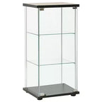 vidaXL Meuble de Rangement Bibliothèque Vitrine à 4 Étagères en Verre Trempé