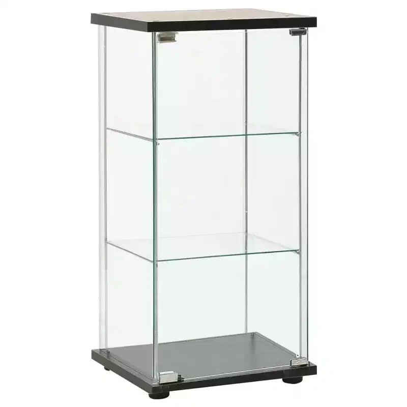 vidaXL Meuble de Rangement Bibliothèque Vitrine à 4 Étagères en Verre Trempé
