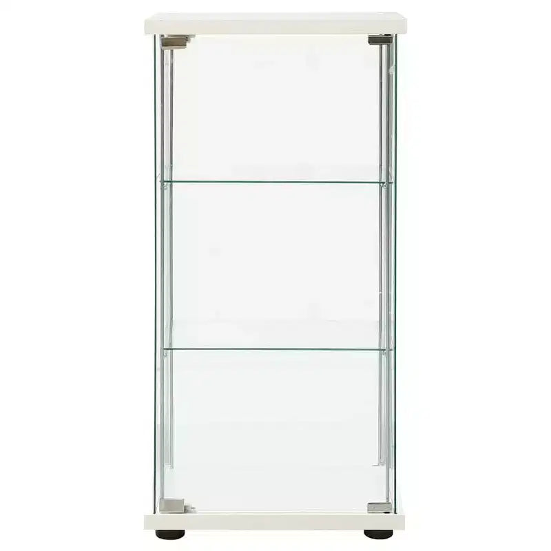 vidaXL Meuble de Rangement Bibliothèque Vitrine à 4 Étagères en Verre Trempé