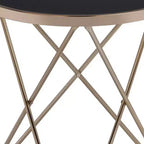 Table d'appoint Royal Hampton, verre noir et champagne
