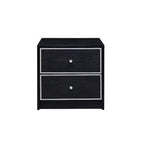 Table Royal Hampton avec 2 tiroirs de rangement et garnitures complexes, noire