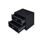 Table Royal Hampton avec 2 tiroirs de rangement et garnitures complexes, noire